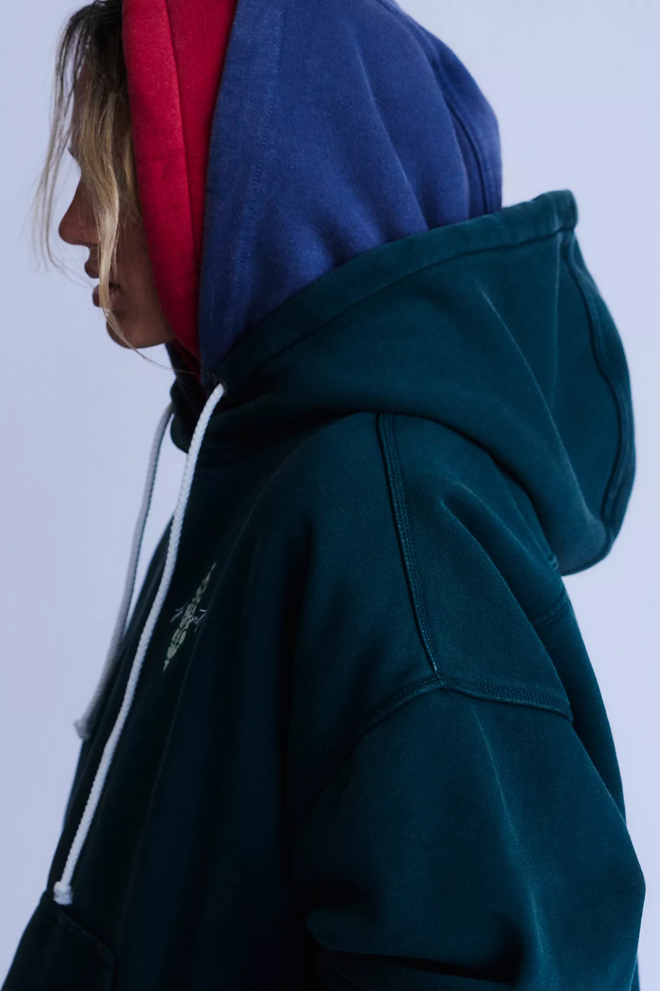 Free People Final Call Logo Hoodie- Evergreen