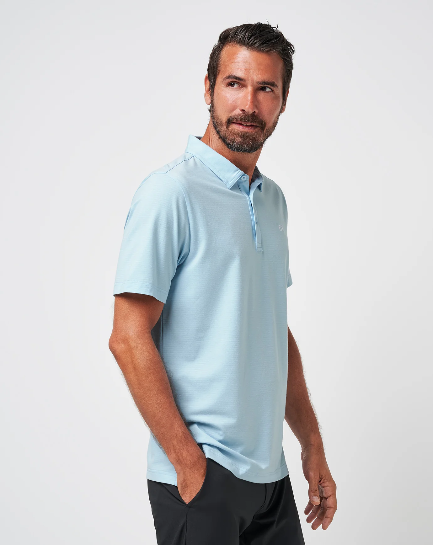 Travis Mathew Polo- Heather Blue Dream