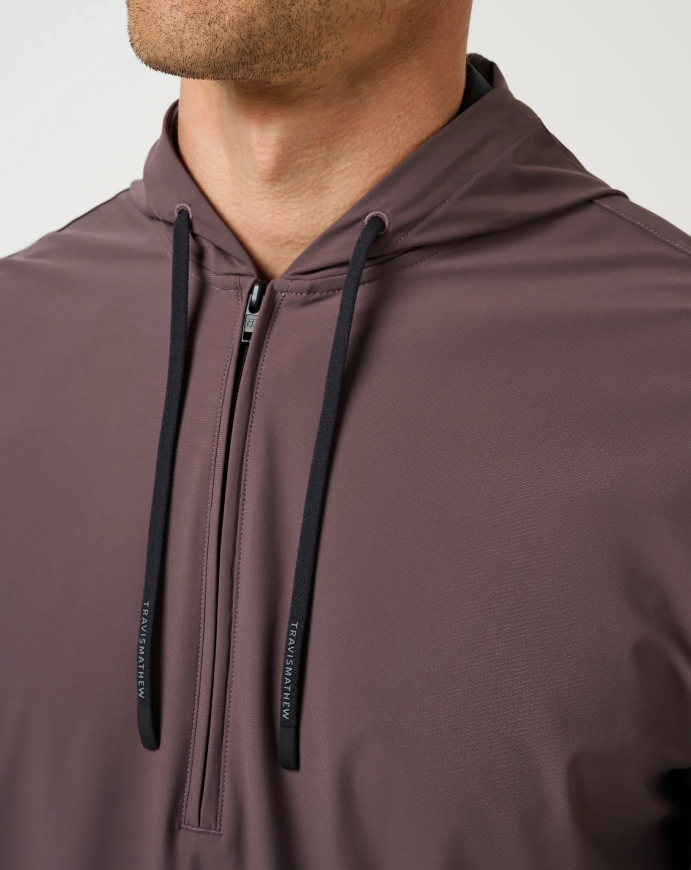 Travis Mathew Hero Hour Tech Hoodie- Raisin