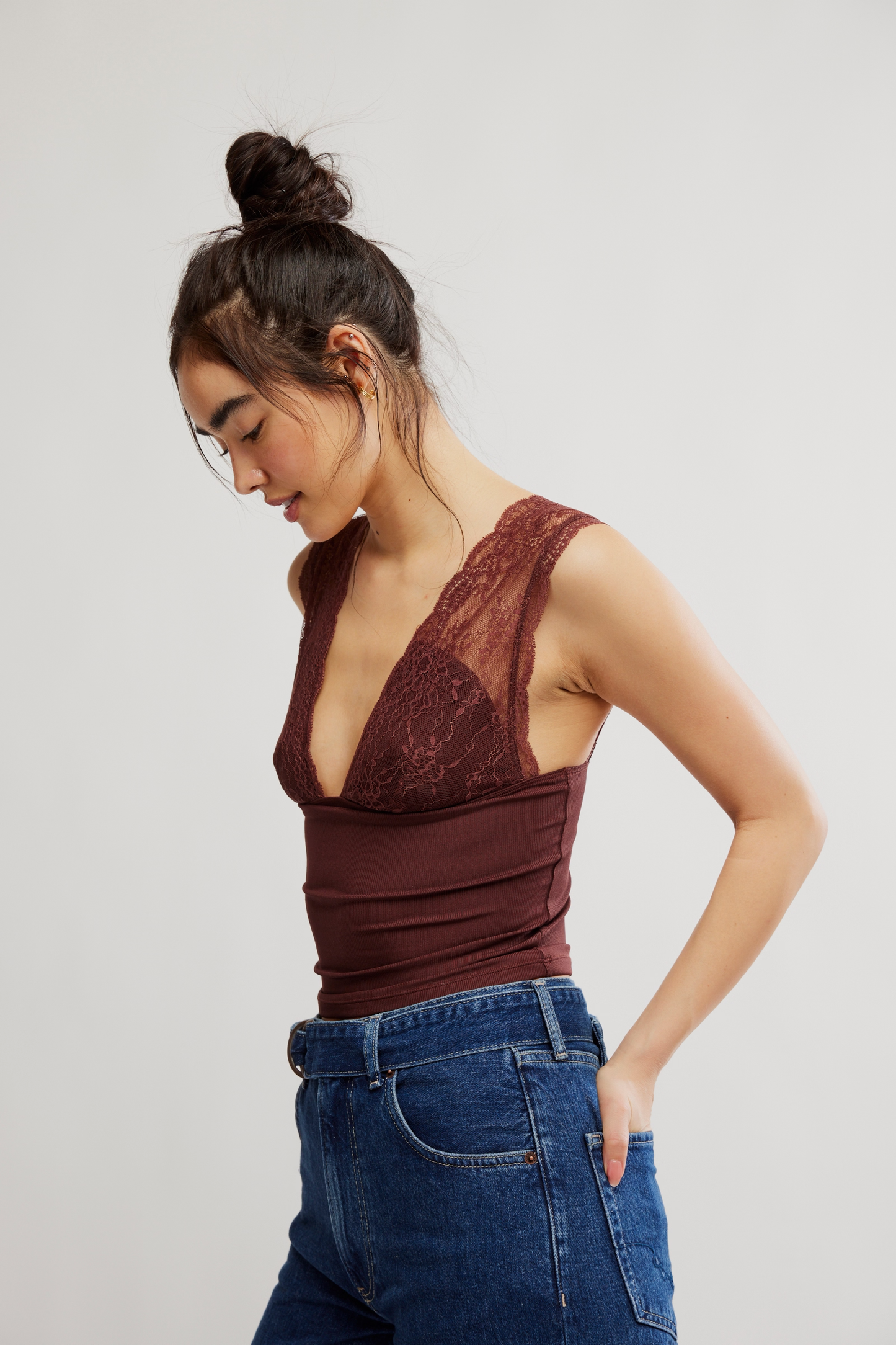 Free People Power Play Cami- Bittersweet
