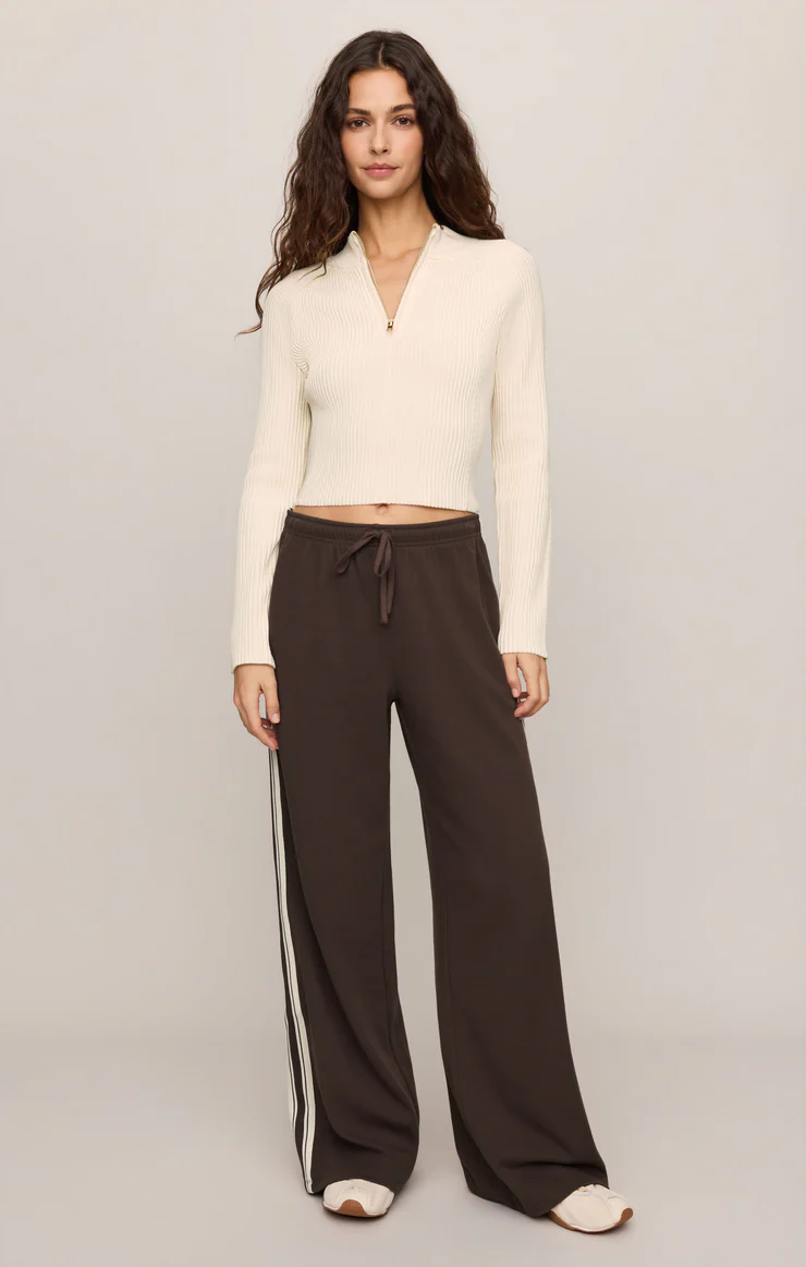 Z Supply Breakaway Track Pant- Dark Chocolate