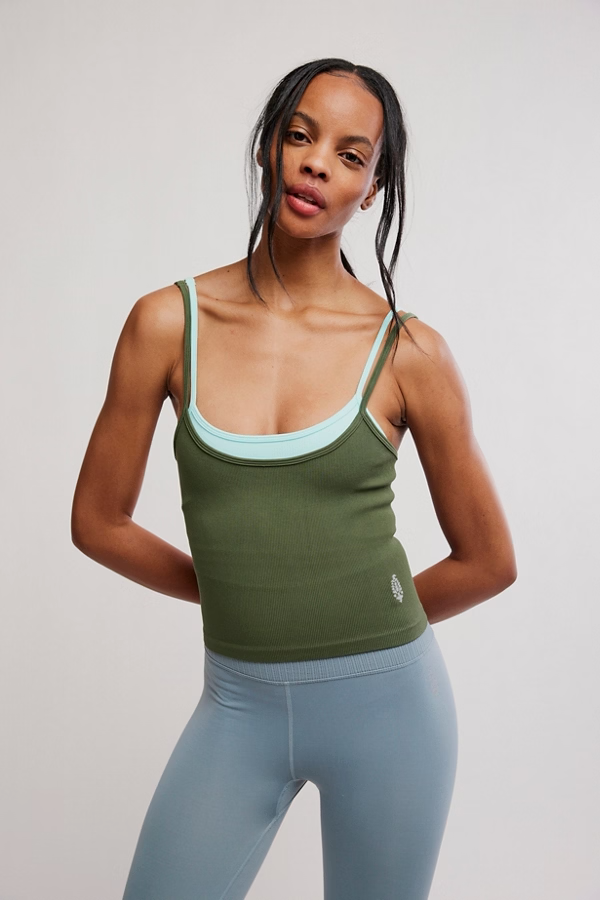Free People All Clear Coastline Cami- Ivy Combo