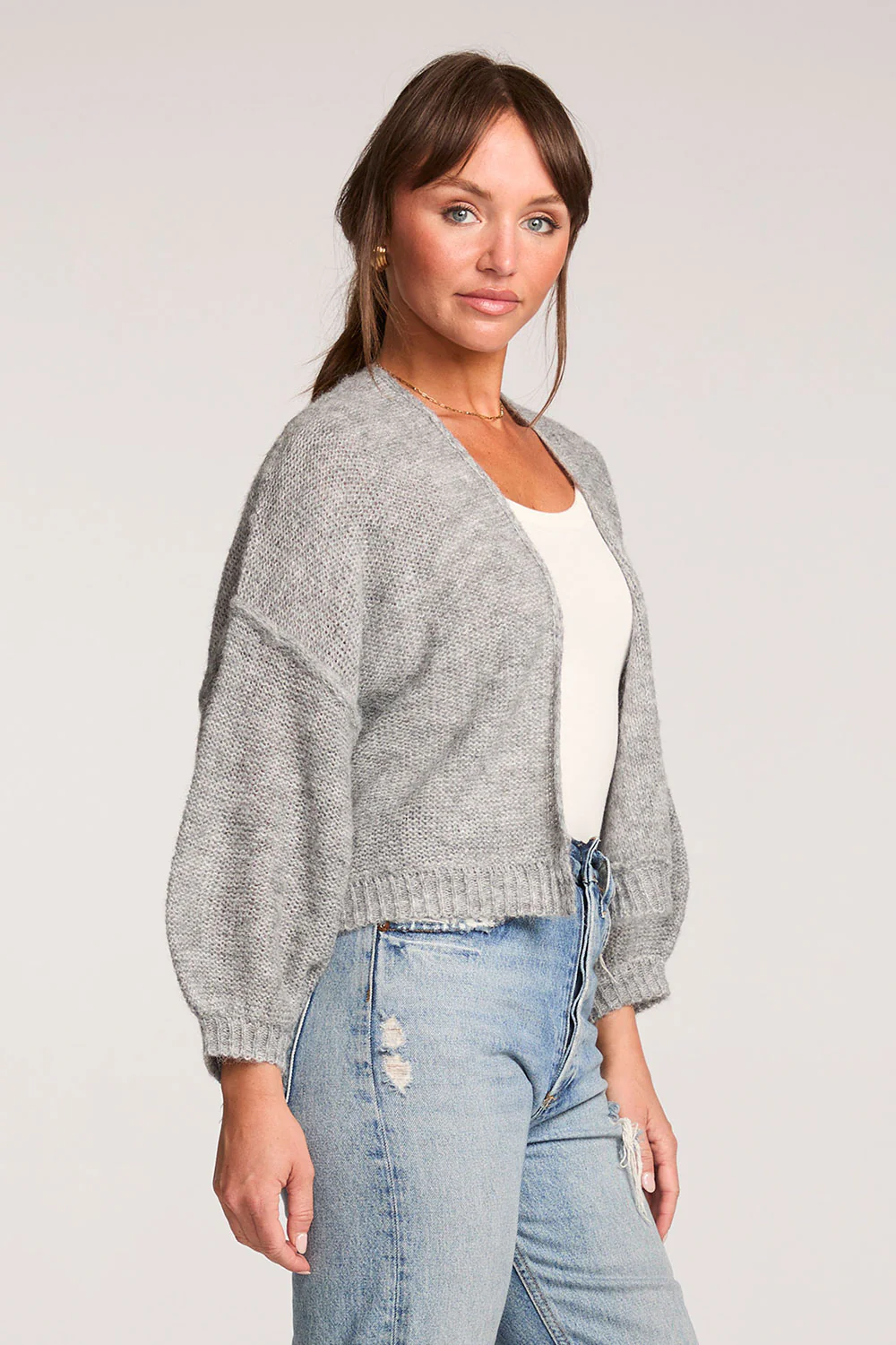 Saltwater Luxe Aden Heather Grey Sweater