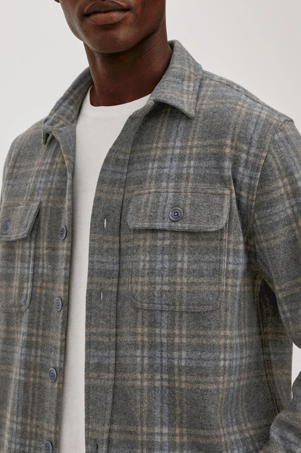 Rails Alder Overshirt- Coastal Iron Heather