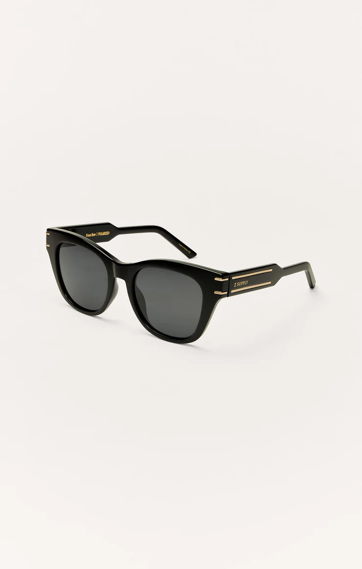 Z Supply Front Row Polarized Sunglasses- Black/ Grey