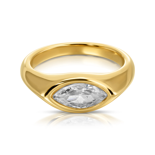 Jurate Sabrina Marquise Simulated Diamond Ring