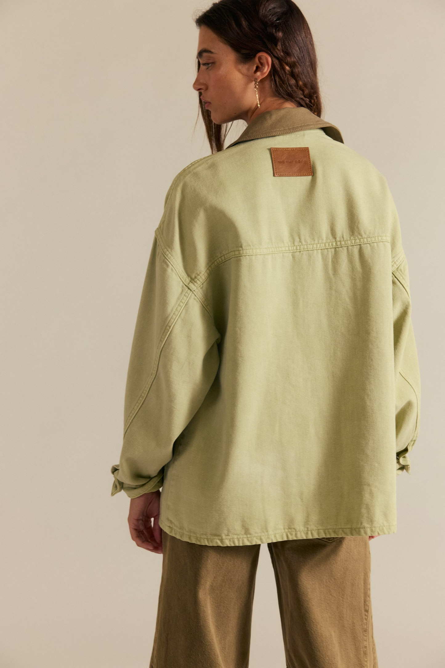 Free People Lemon Denim Jacket- Washed Sage