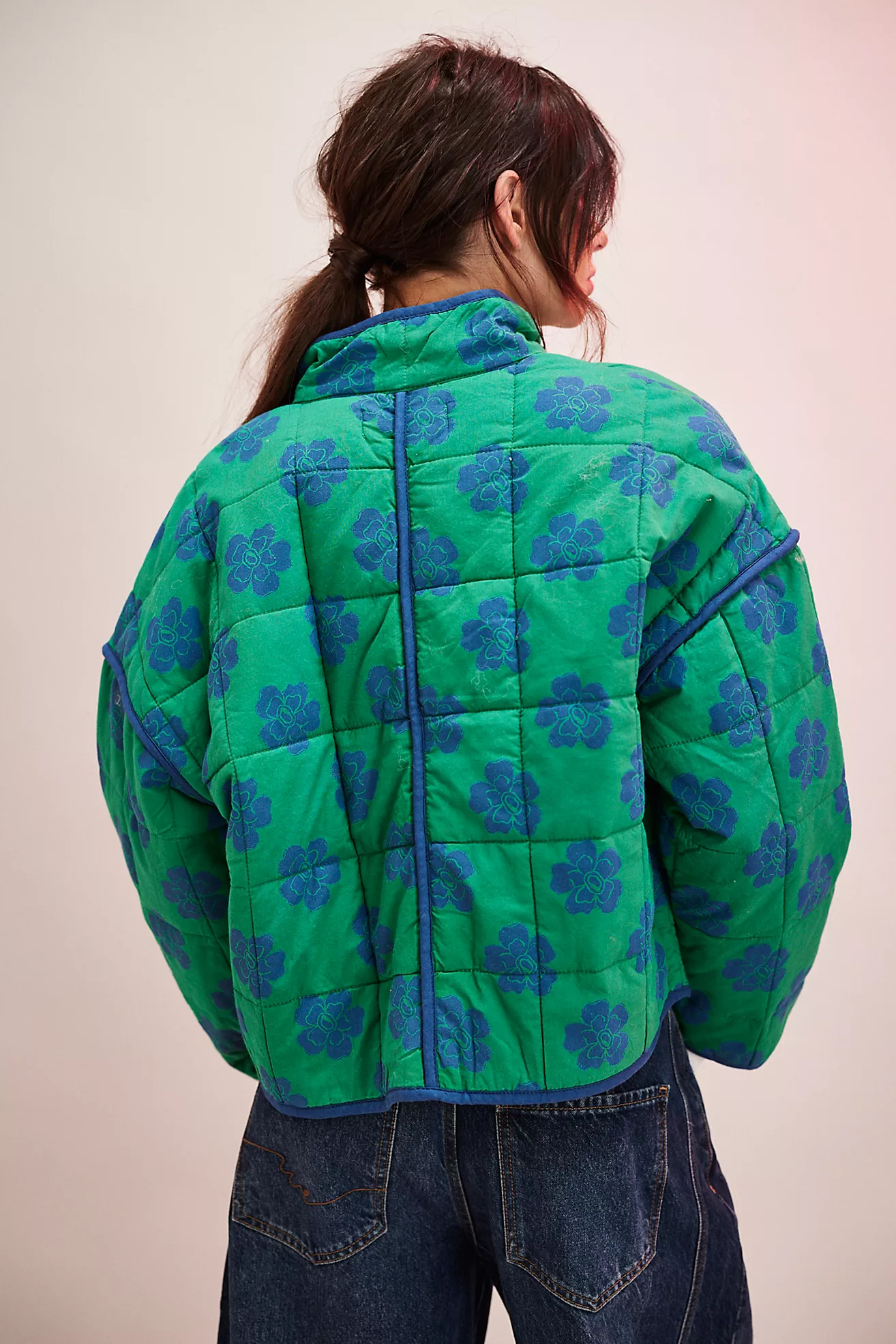Free People Chloe Jacket- Grass Combo