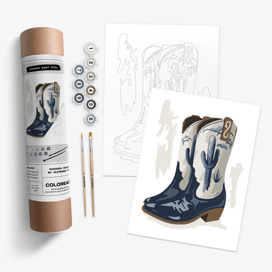 Coloready- Cowboy Boot Still Modern Paint by Numbers Kit