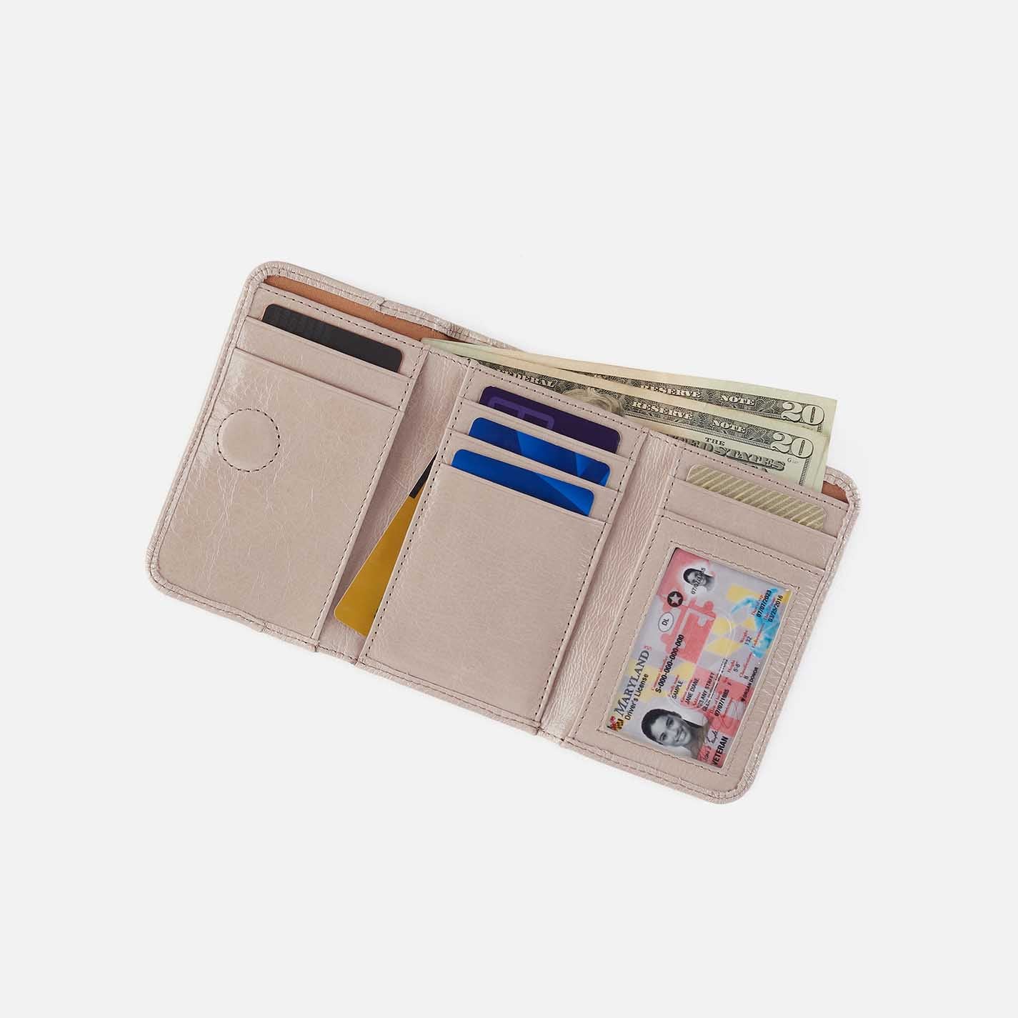 HOBO Jill Trifold Wallet- Stone Glass