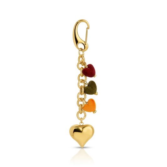 Jurate Adore you Hearts Bag Charm