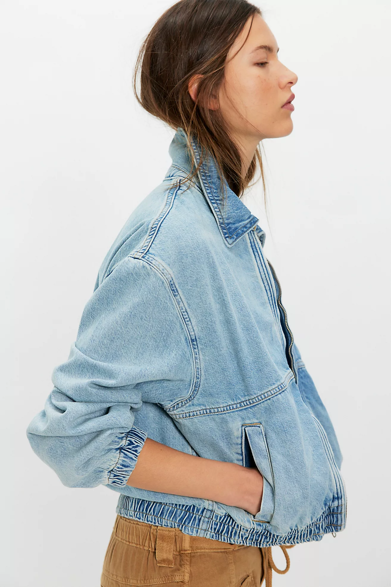 Free People Birdie Denim Jacket- Mockingbird