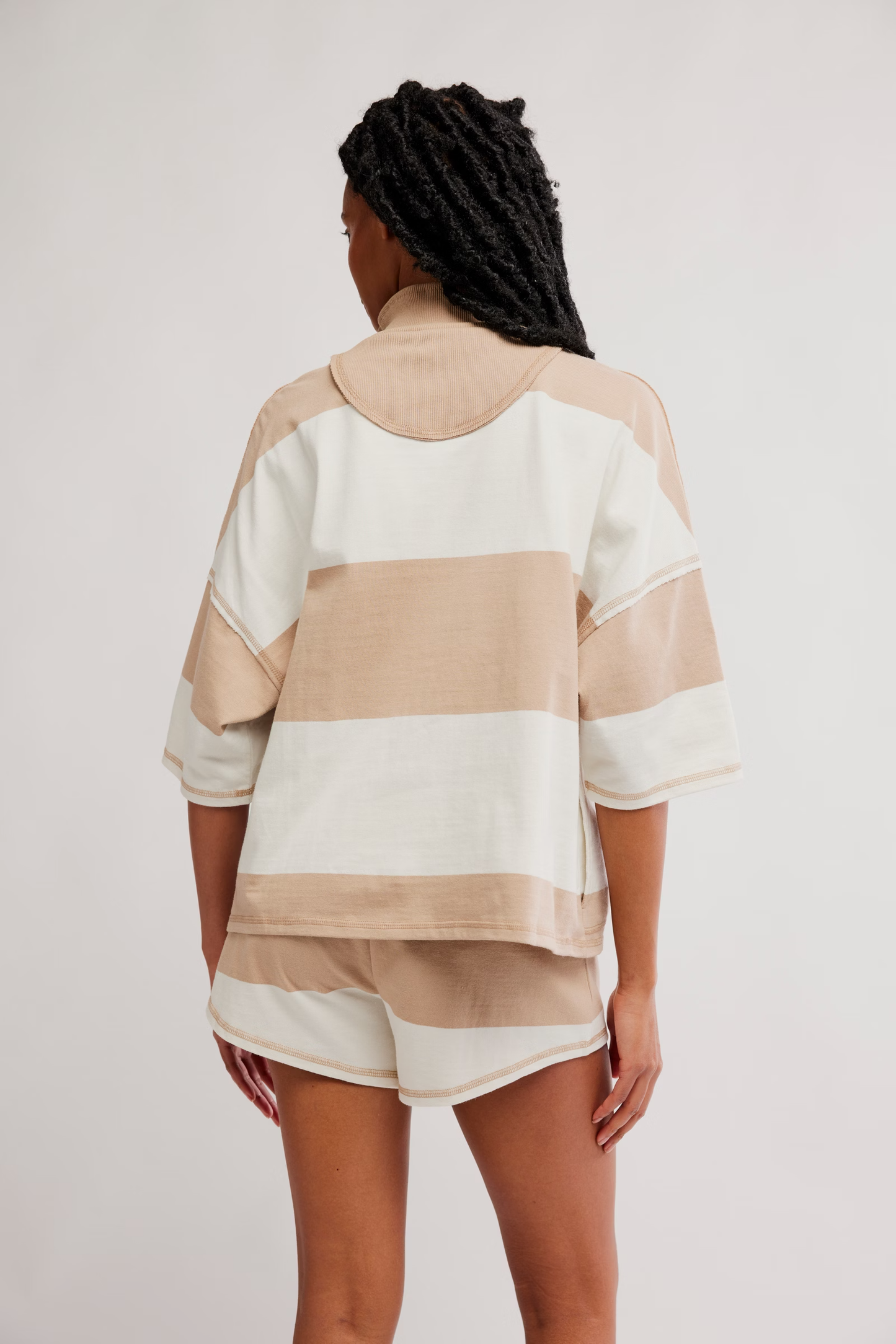 Free People Retro Rugby Set- Sand Combo