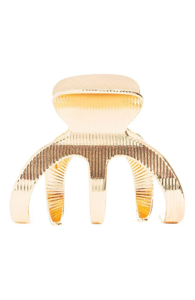 Clamp Jaw Metal Hair Clip- Gold