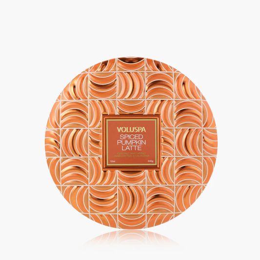 Voluspa Spiced Pumpkin Latte 3 Wick Tin