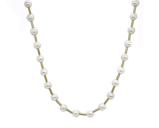 Jurate Gadot Beaded Necklace- Pearl