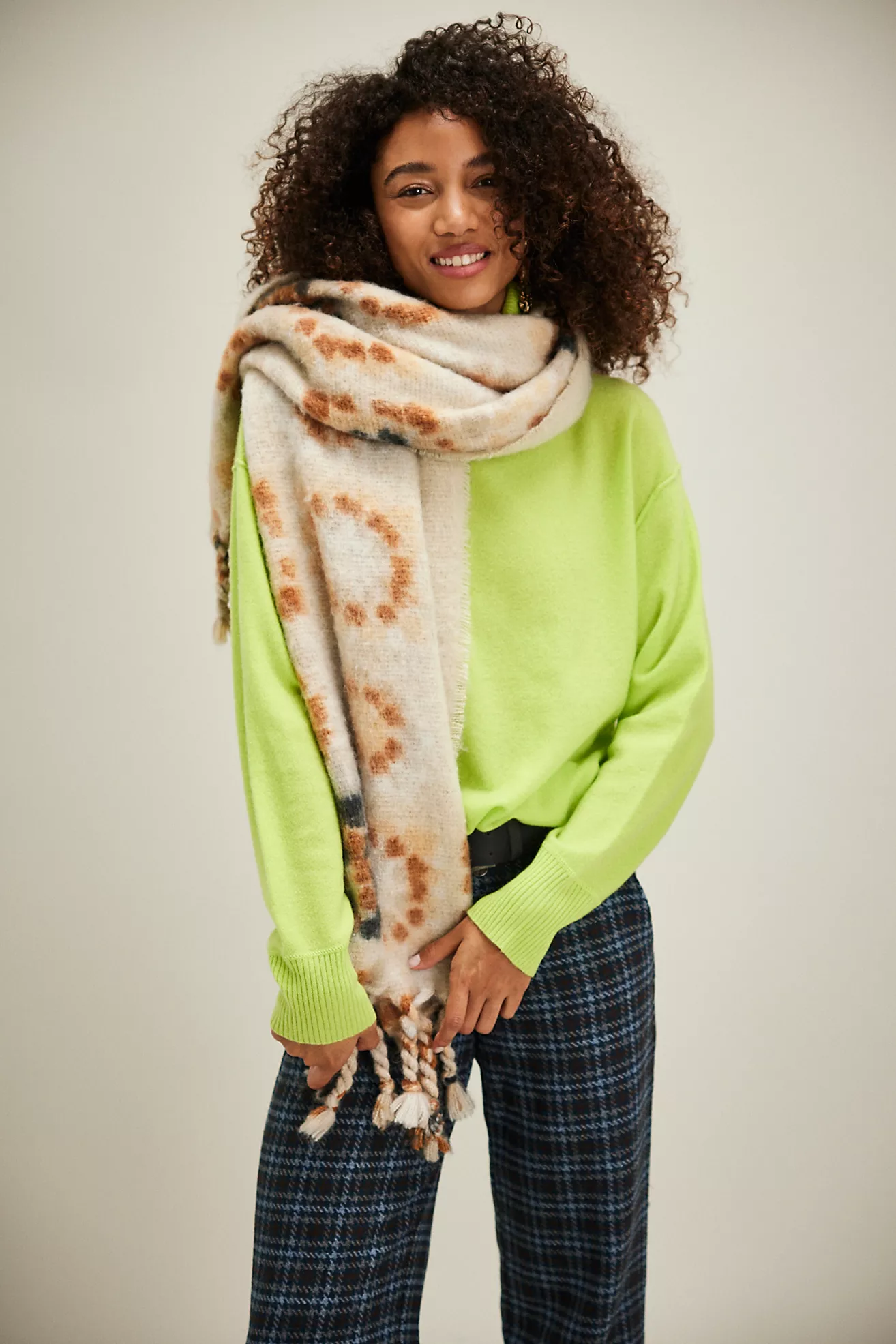 Free People Kaleidoscope Blanket Scarf- Ivory Combo