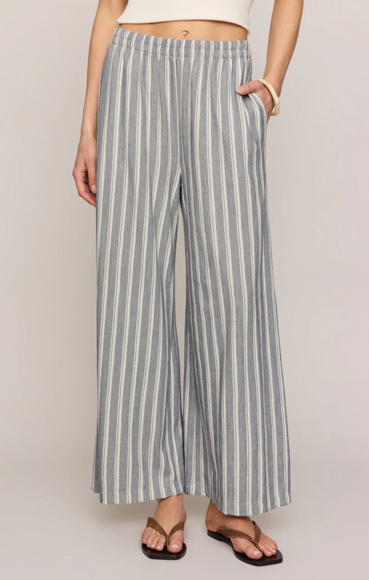 Z Supply Scout Knit Striped Pant- Summer Stone