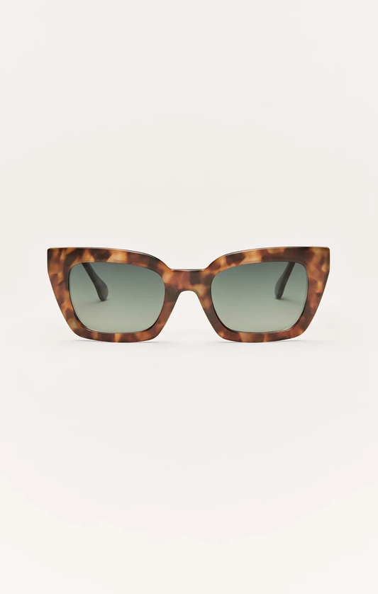 Z Supply Hideaway Polarized Sunglasses- Dark Tort Gradient