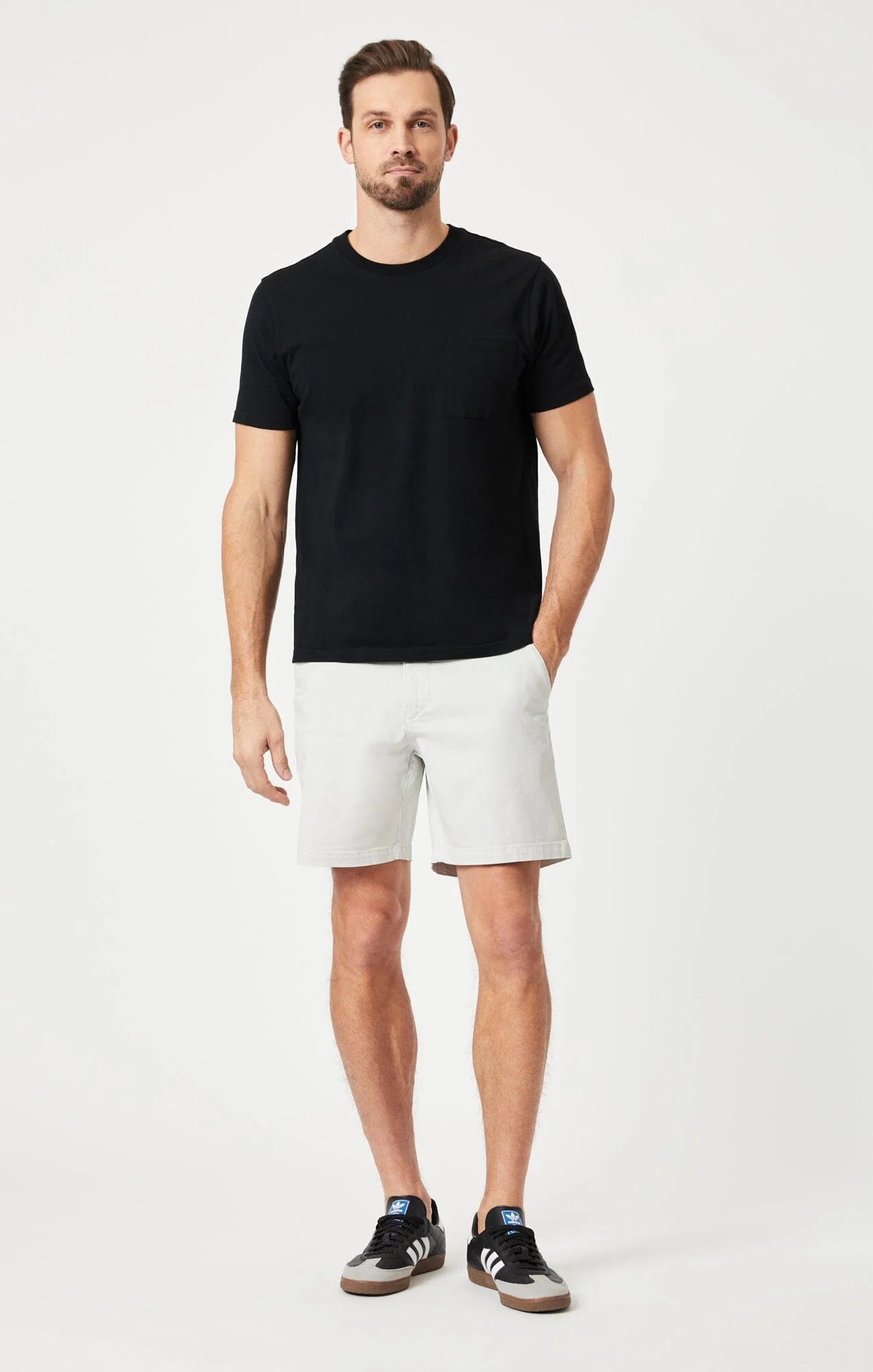 Mavi Nate 7" Inseam Shorts-Oyster Mushroom Twill