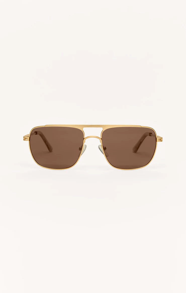 Z Supply Skyline Sunglasses- Gold Brown