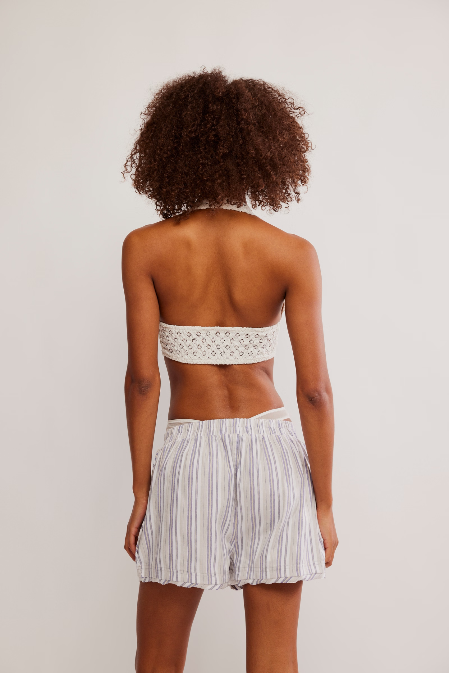 Free People Day to Day Flannel Boxer- Grey Combo