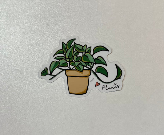 I Love Plant Sticker