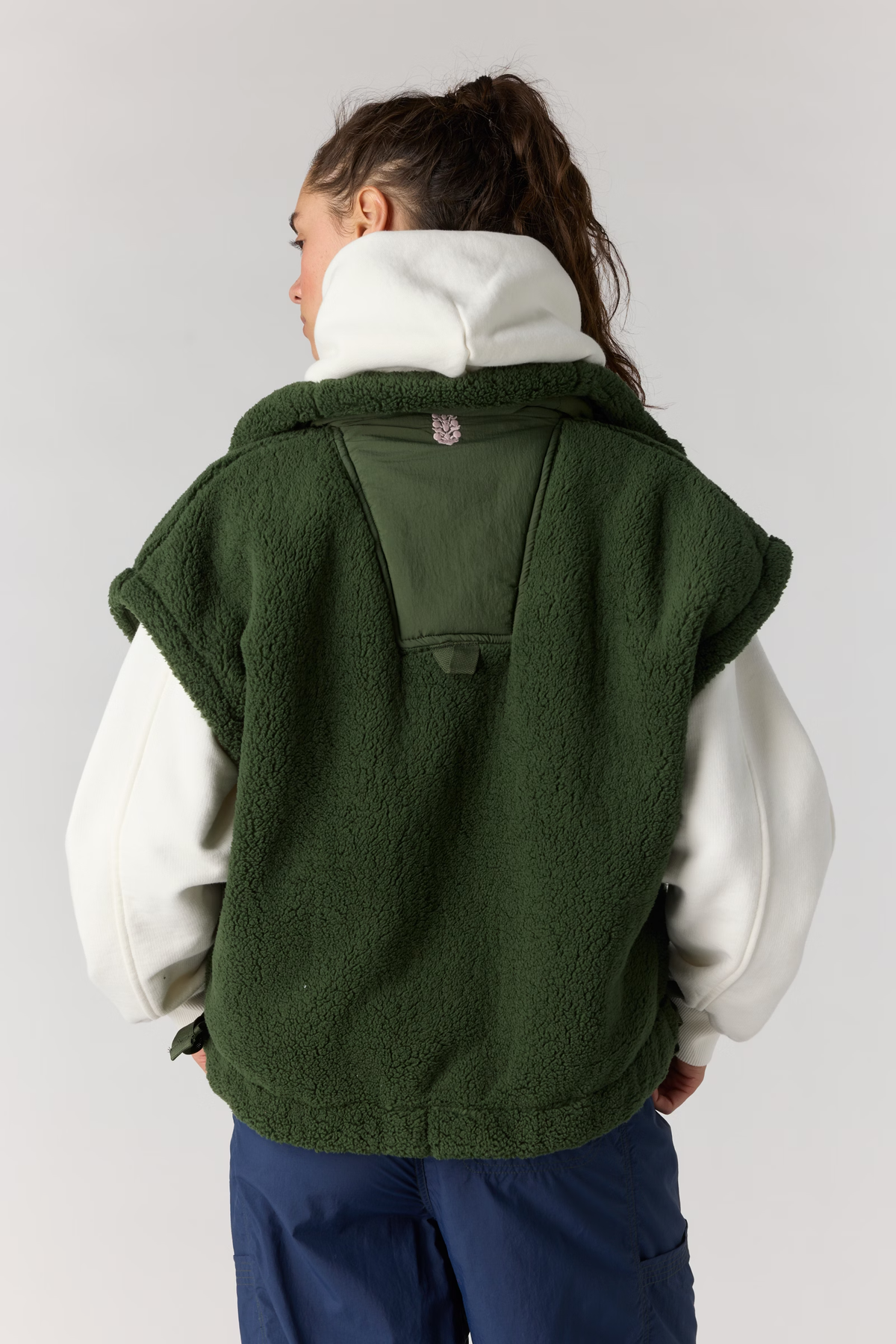 Free People Scout It Out Fleece Vest- Ivy