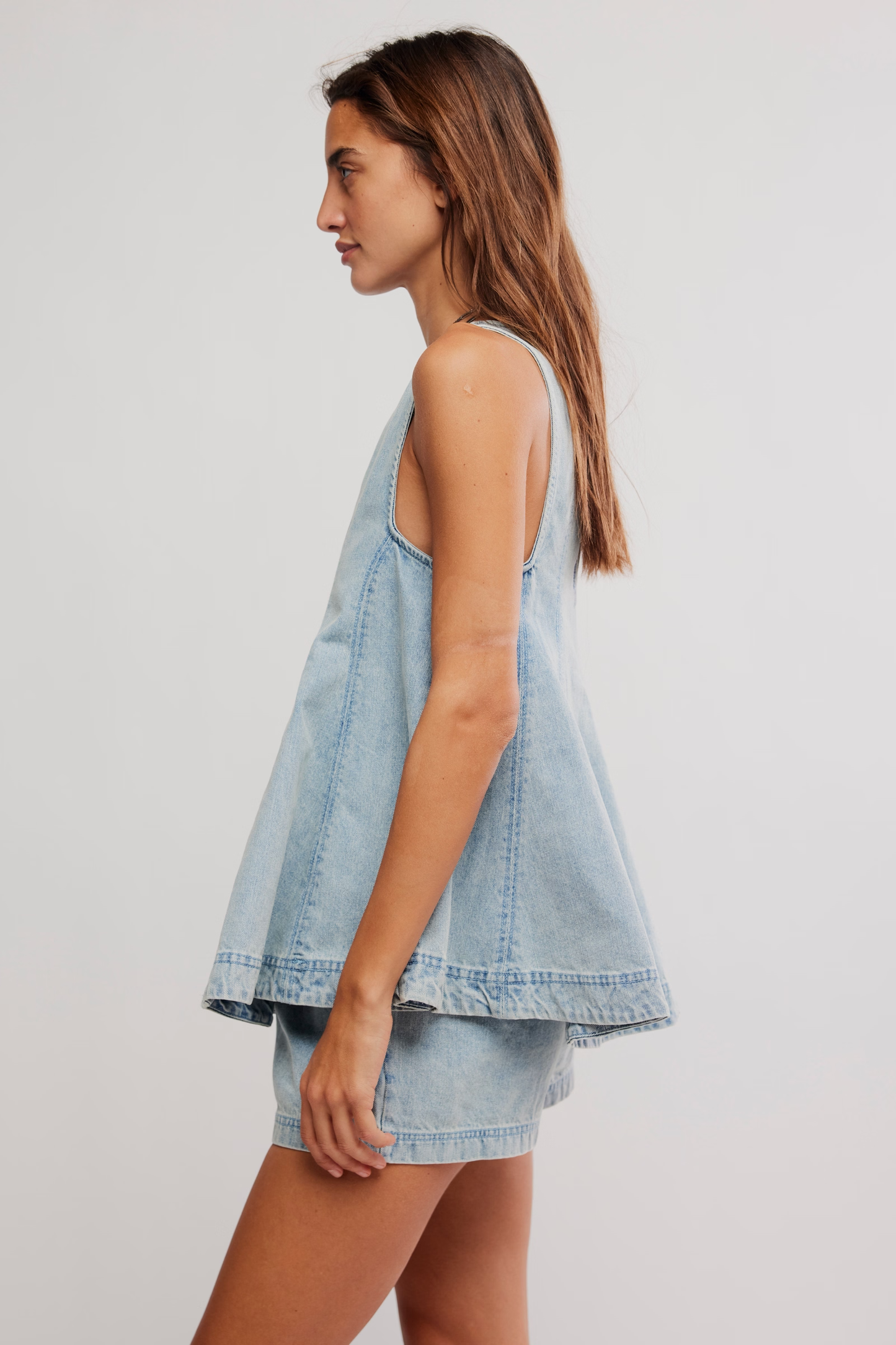 Free People Cassius Denim Set-Bleachout