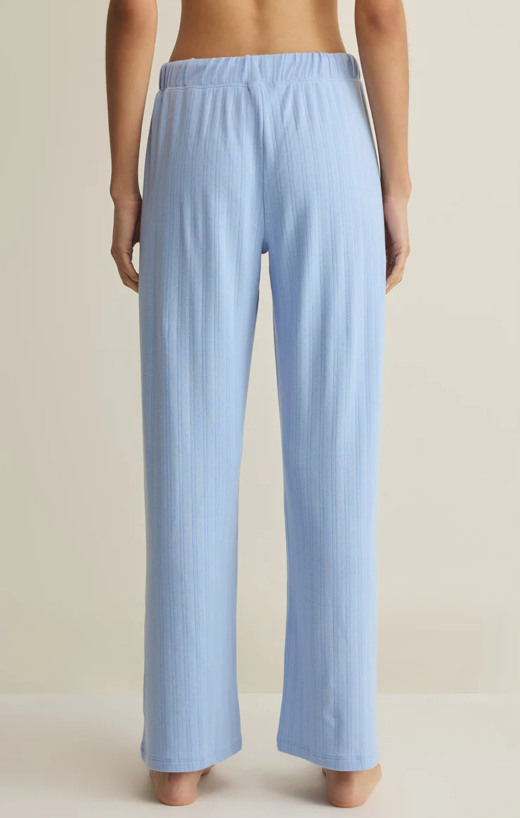 Z Supply Downhome Pointelle Pant- Ice Blue z