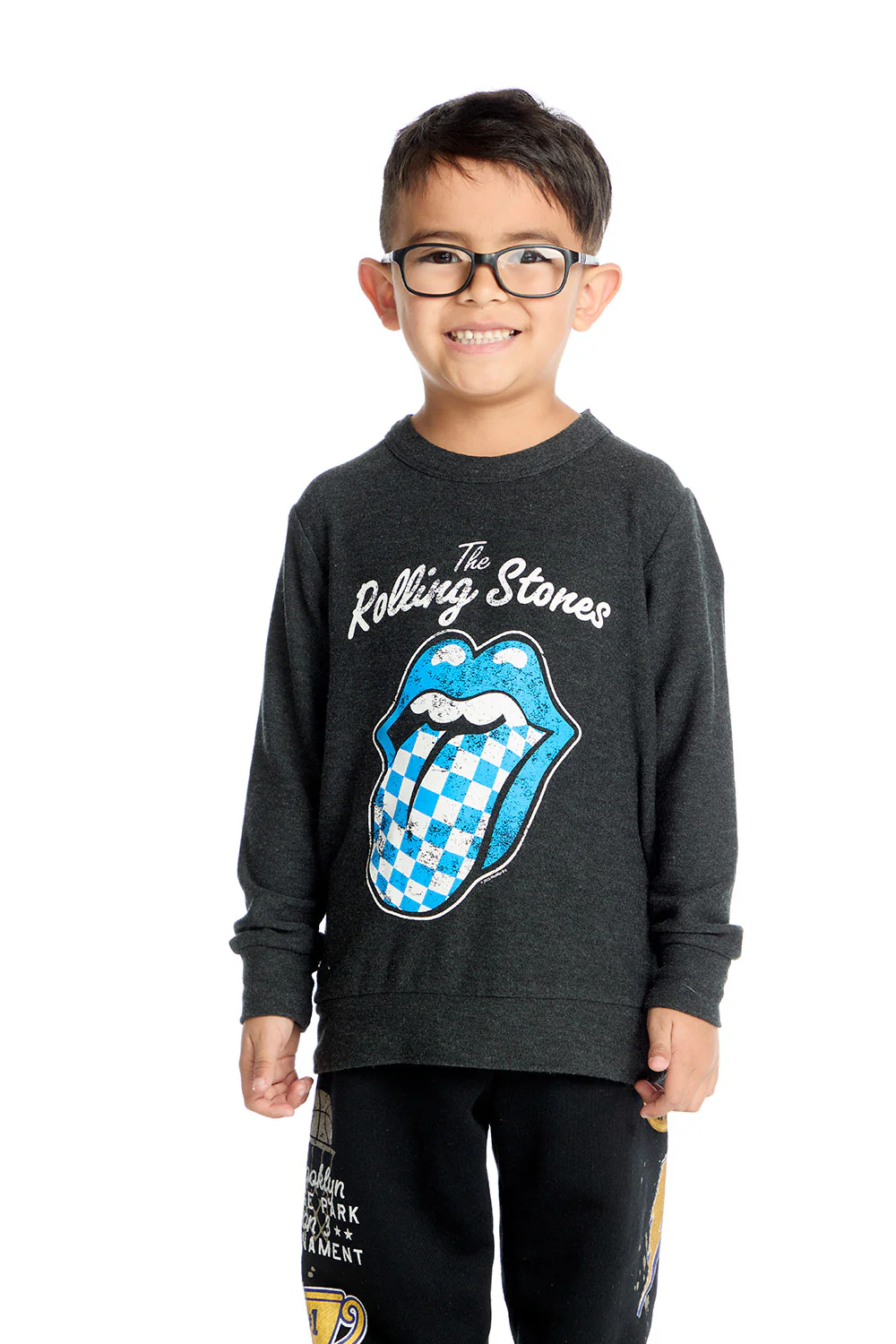 Chaser Rolling Stones Checkered Tongue Logo Long Sleeve