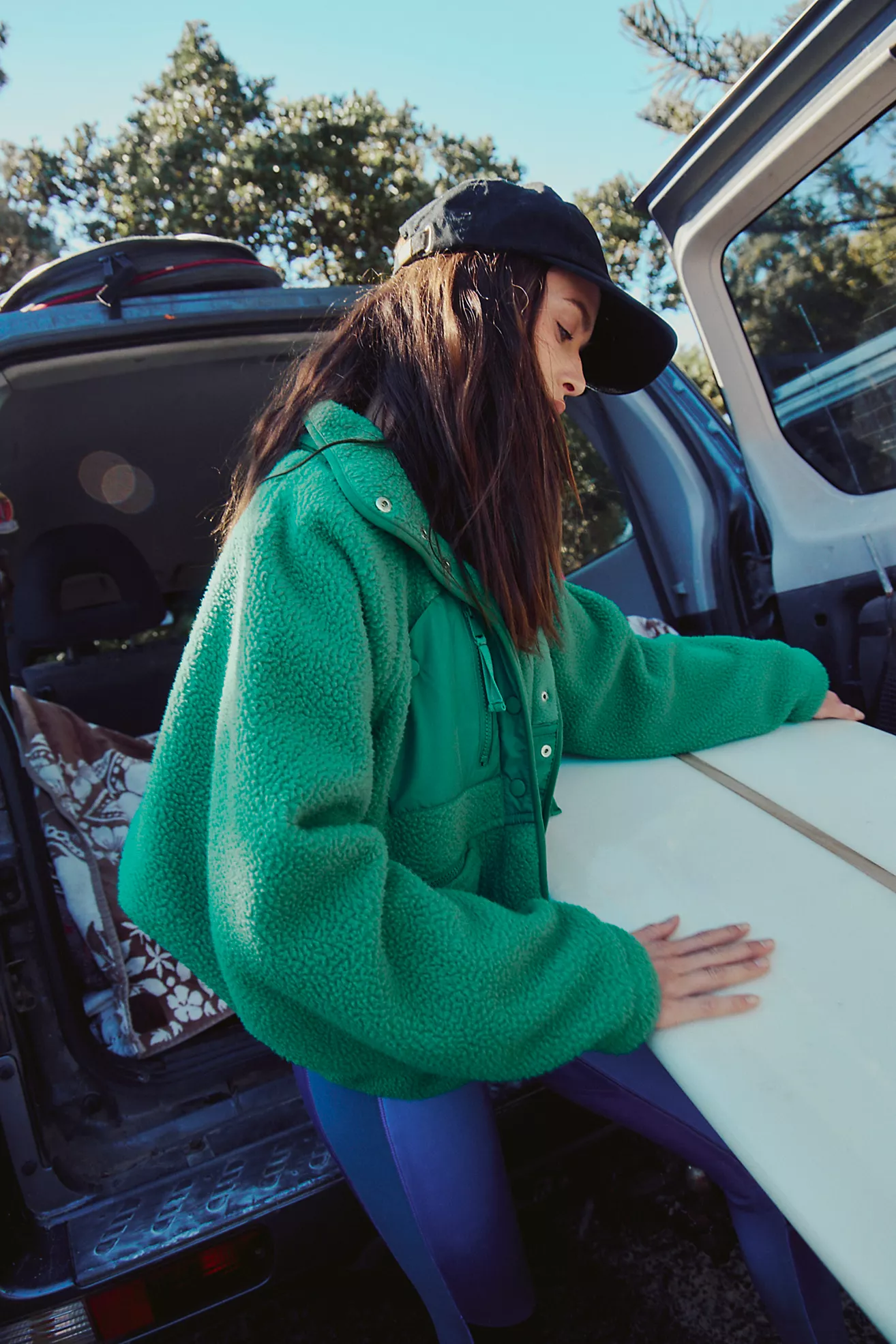 Free People Hit The Slopes Jacket- Green Glow