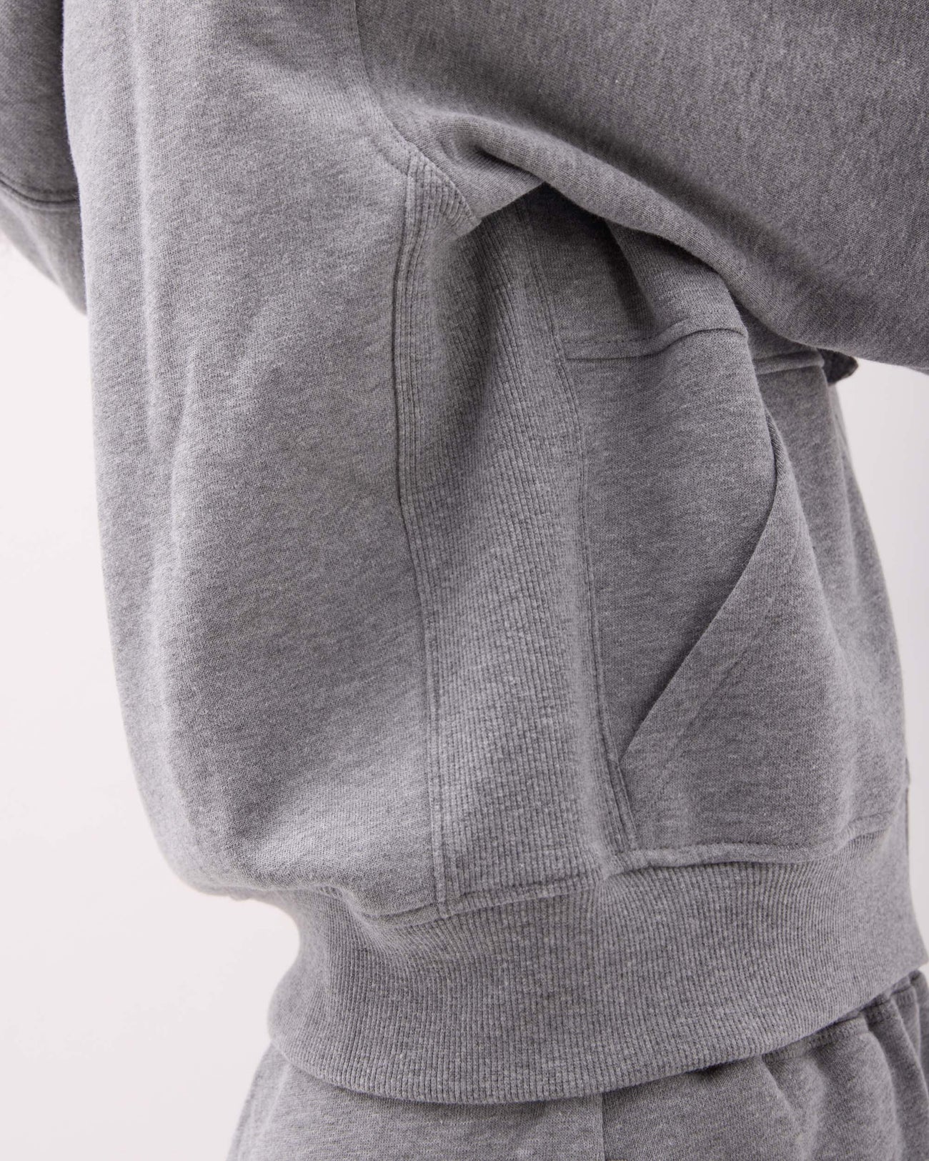 Richer Poorer Poorer Recycled Fleece Hoodie- Heather Grey