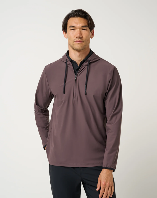 Travis Mathew Hero Hour Tech Hoodie- Raisin