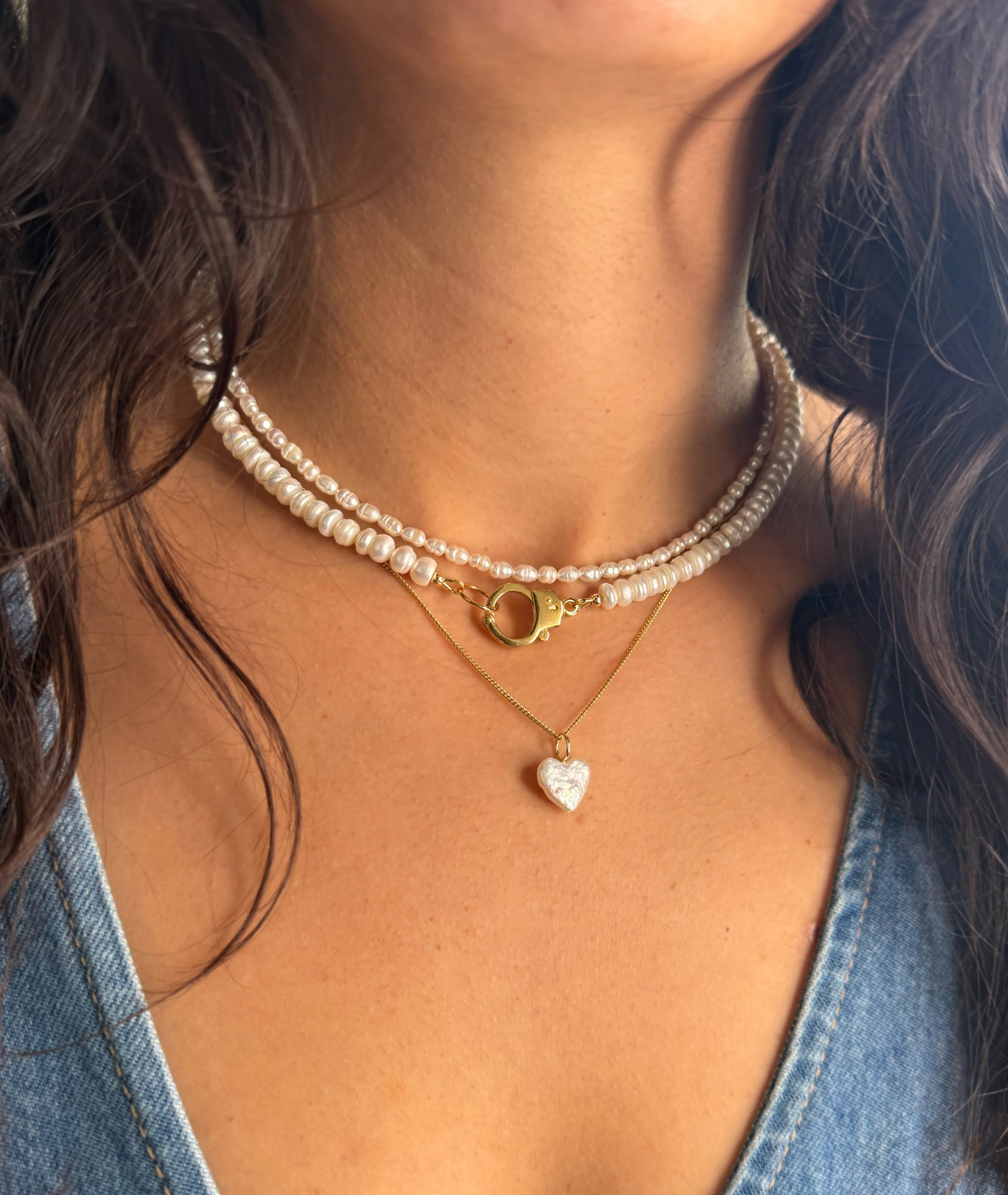 Jurate Heartsway Pearl Heart Pendant Necklace
