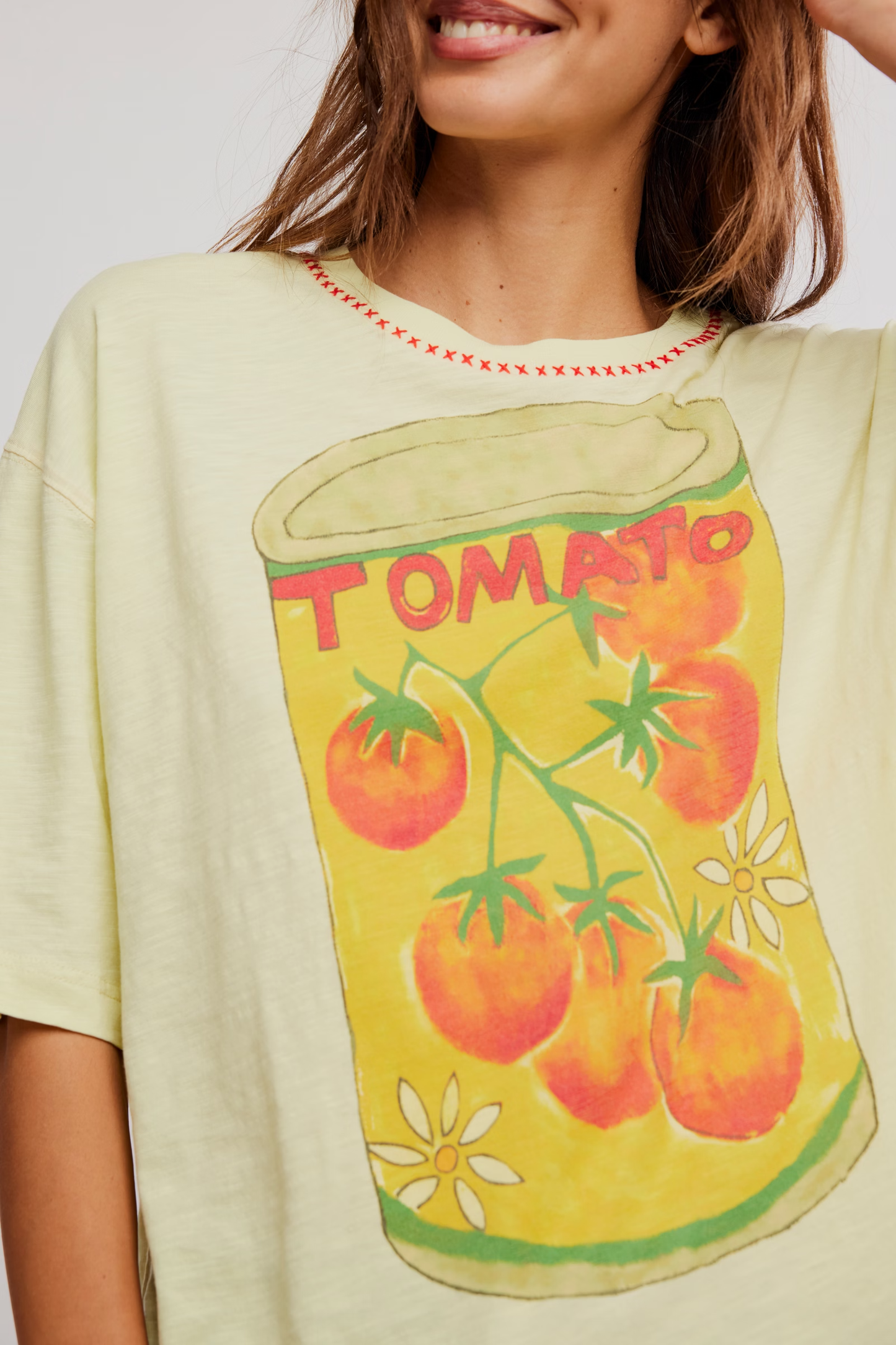 Free People In Spring Tee- Lemon Water Combo