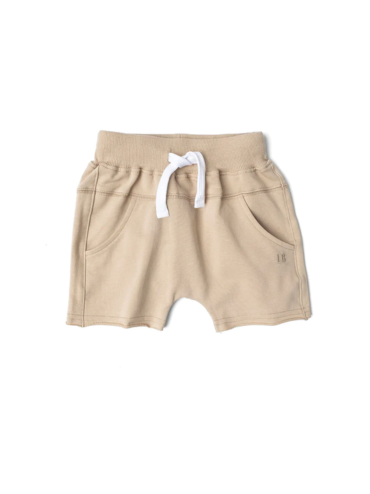 Little Bipsy Raw Edge Harem Short- Beige