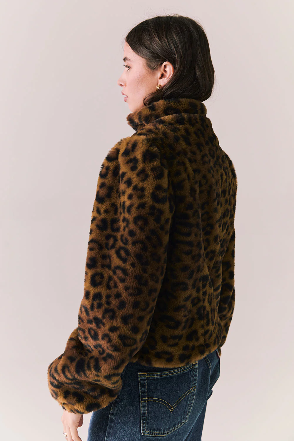 Chaser Leopard Puff Sleeve Jacket