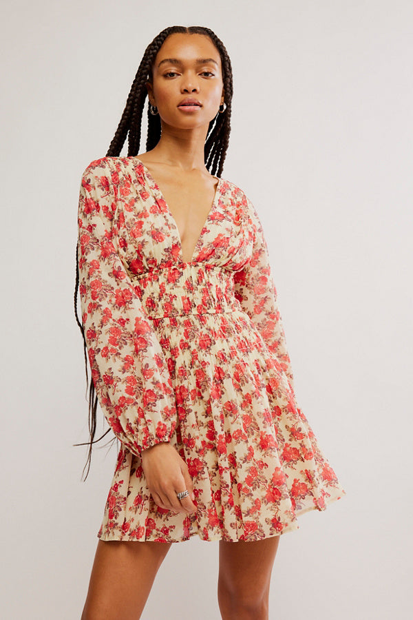 Free People Keep You Mini Dress- Classic Combo