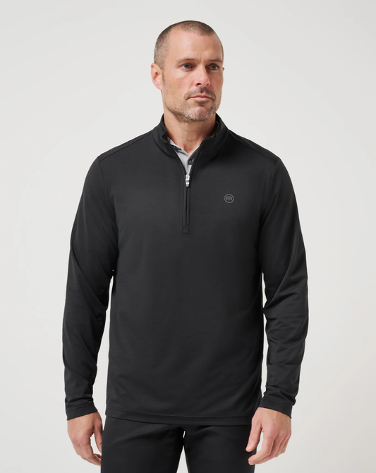 Travis Mathew Heater Pro Quarter Zip- Black