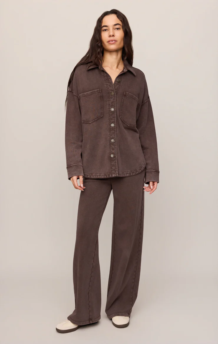 Z Supply Hunter French Terry Pant- Dark Chocolate