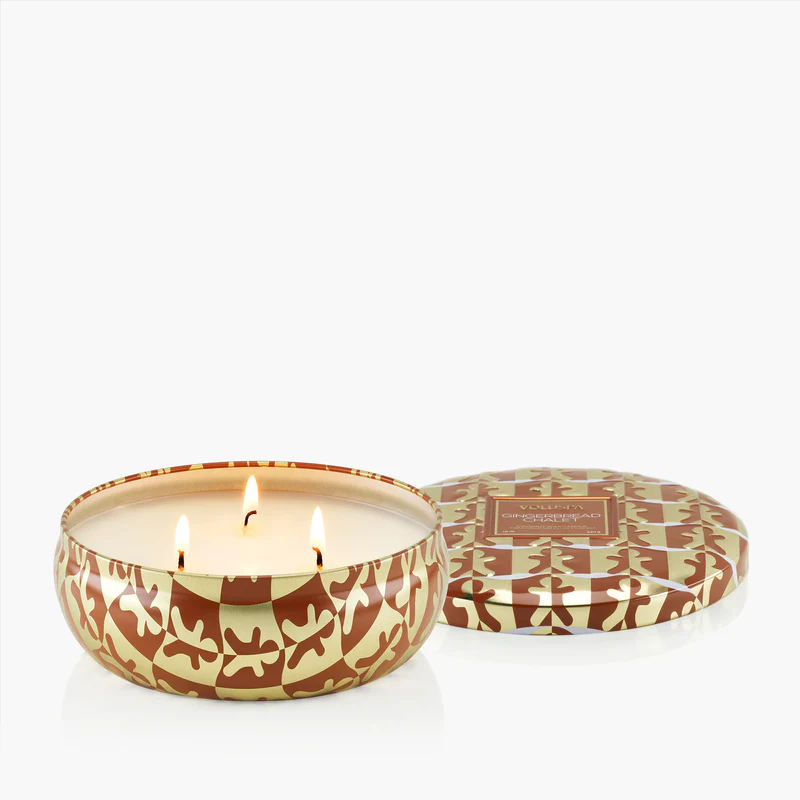 Voluspa Gingerbread Chalet 3 Wick Tin