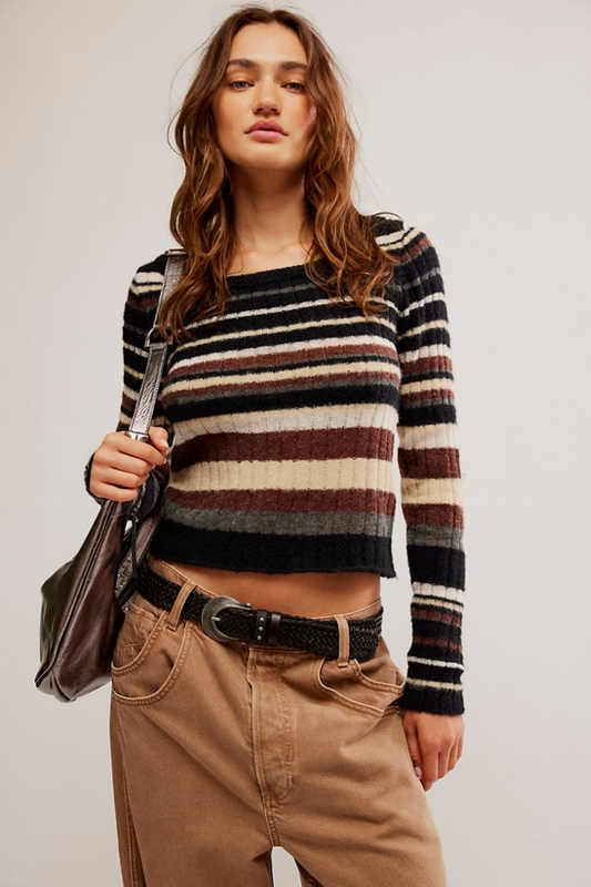 Free People Lumen Stripe Pullover