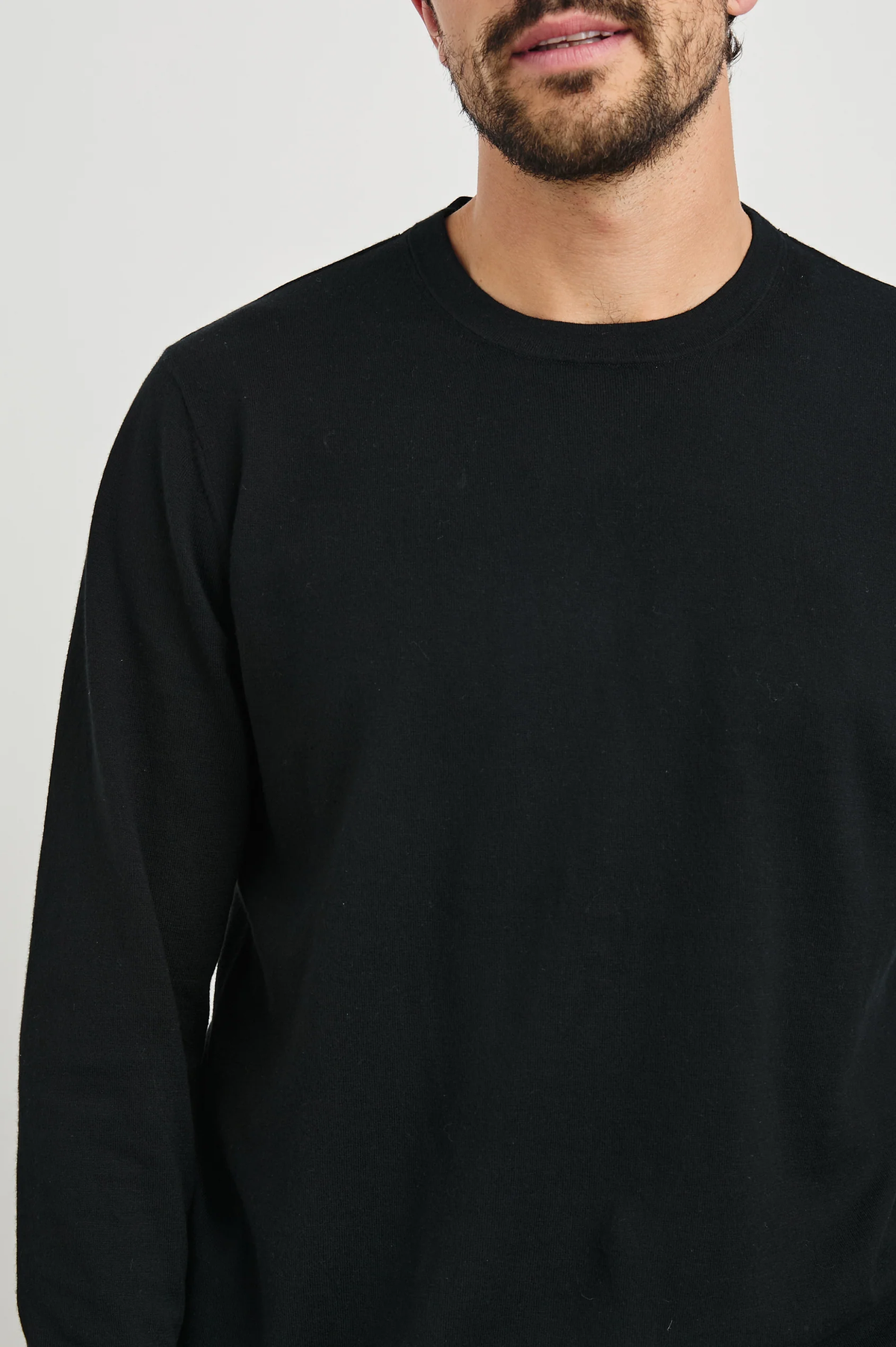 Rails Quentin Cotton Cashmere Long Sleeve- Black