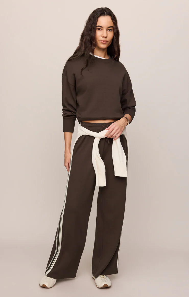 Z Supply Comeback Sweatshirt- Dark Chocolate