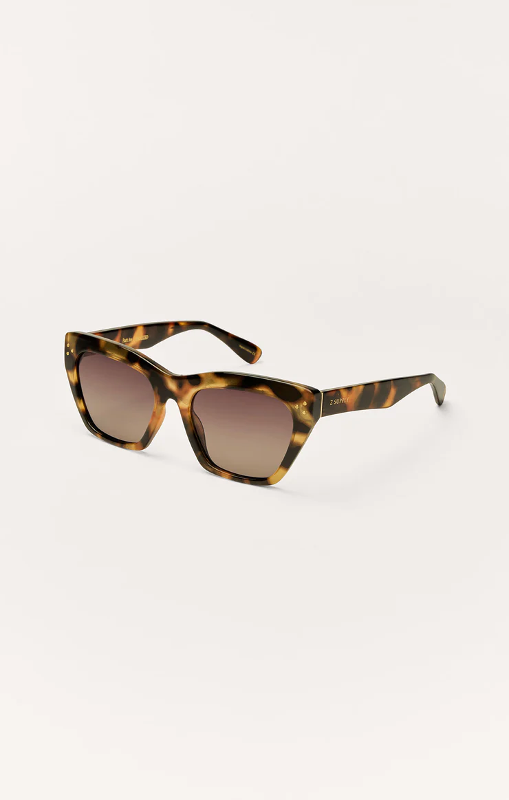 Z Supply Park Ave Polarized Sunglasses- Tortise Grey