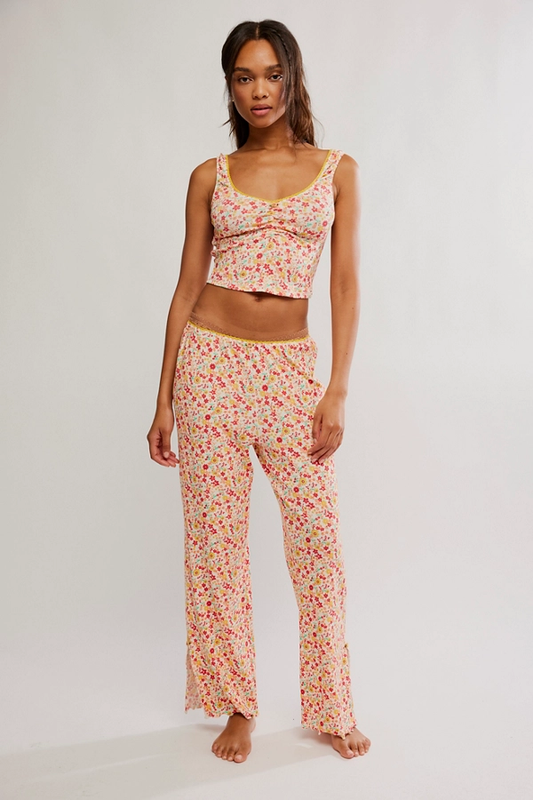Free People Fresh In Love Lounge Set- Butter Combo