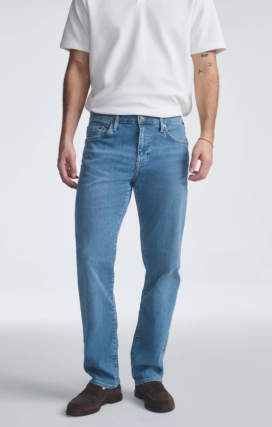 Mavi Matt Relaxed Straight Leg Jeans- Ocean Brushed