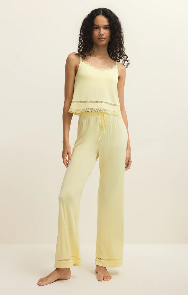 Z Supply Gigi Cropped Lace Cami- Pineapple