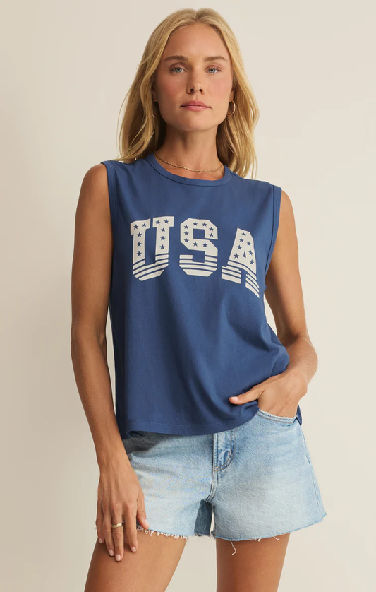 Z Supply Stars And Stripes Muscle Tank